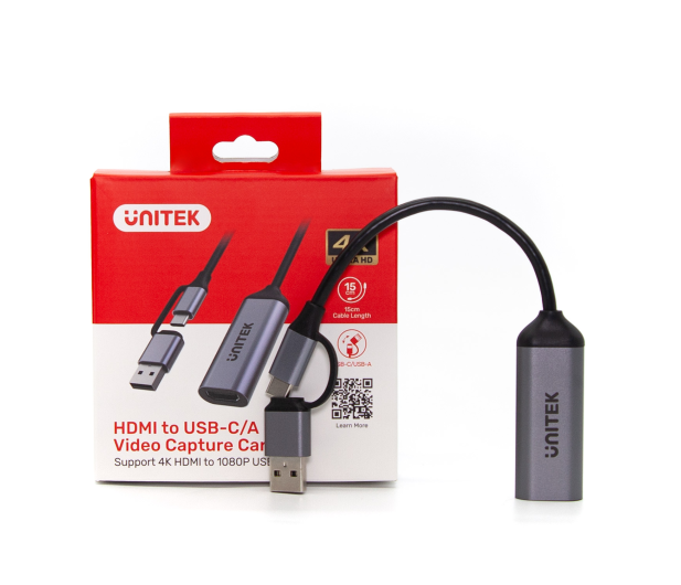 UNITEK Video Grabber USB-C/A HDMI 1.4 V1167A - 1172309 - zdjęcie 7